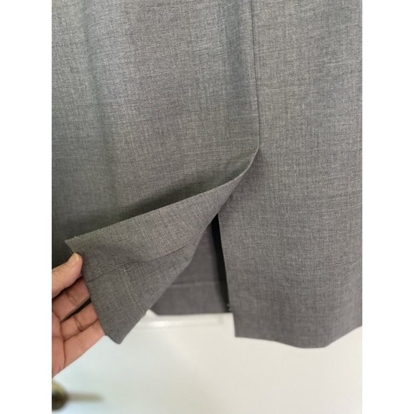 Theory Gray Stretch Wool Spandex Pencil Skirt‎ Size 6 Joanie Style Career EUC - Picture 6 of 16